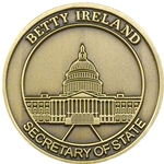 Secretary Of State, Betty Ireland, West Virginia, Type 1