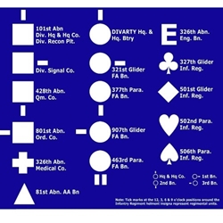 101st Airborne Division, World War II Famous Helmet Stencils