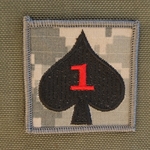 Helmet Patch, 1st Battalion, 506th Infantry Regiment, ACU, with Red One