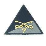 Helmet Patch: 7th Squadron 17th Cavalry Regiment, Black, Type 1