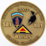 U.S. Army Europe and 7th Army, 2007 SOY- NOY. Type 1