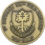 1st Battalion, 320th Field Artillery Regiment "Top Guns" (♥), Type 3A