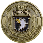 101st Airborne Division (Air Assault), Division Commander, Iraq Saudiarabia, 1 1/2", Engraved, Type 2