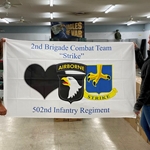 Flag, 2nd Brigade Combat Team, 502nd Infantry Regiment "Strike", 3X5 Printed Polyester