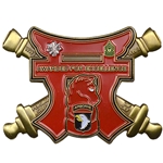 3rd Battalion, 320th Field Artillery Regiment "Red Knights", 2 7/16" X 1 13/16"