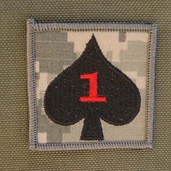 Helmet Patch, 1st Battalion, 506th Infantry Regiment, ACU, with Red One