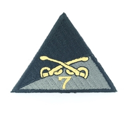 Helmet Patch: 7th Squadron 17th Cavalry Regiment, Black, Type 1