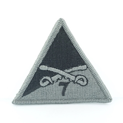Helmet Patch,  7th Squadron 17th Cavalry Regiment, Black ACU with Velcro® Type 1