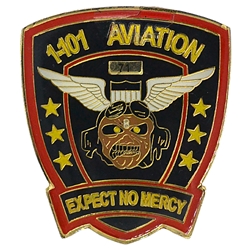 1st Battalion, 101st Aviation Regiment "Expect No Mercy", # 71, 1 15/16" X 2 3/16"