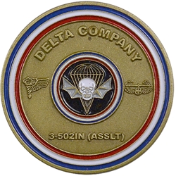 Delta Company, 3rd Battalion, 502nd Infantry Regiment, "Mad Dogs" (♥), Type 1