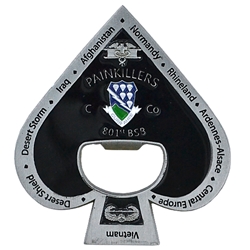 C Company, 801st Brigade Support Battalion, "Painkillers"(♠), 2 3/16" X 2 7/16"