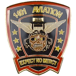 1st Battalion, 101st Aviation Regiment "Expect No Mercy", #613, 1 15/16" X 2 3/16"