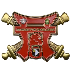 3rd Battalion, 320th Field Artillery Regiment "Red Knights", 2 7/16" X 1 13/16"