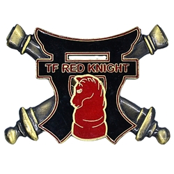 TF Red Knight, 3rd Battalion, 320th Field Artillery Regiment "Red Knights", 2 7/16" X 1 13/16"