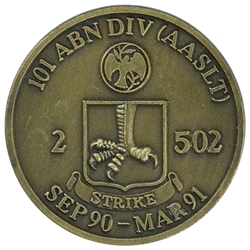 Task Force 2-502, 2nd Battalion, 502nd Infantry Regiment "Strike Force" (♥), 1 1/2"