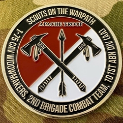 Apache Troop, 1st Squadron, 75th Cavalry Regiment, "WidowMakers" (♥), 2 3/16"